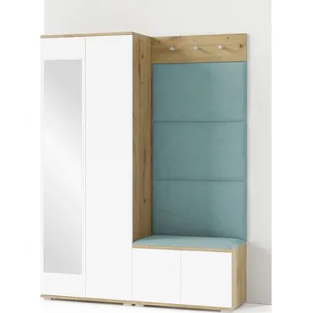 Předsíňová stěna ArtPK Předsíň SEVILLA 1 | dub artisan/bílá se zrcadlem Barva: Trinity 22