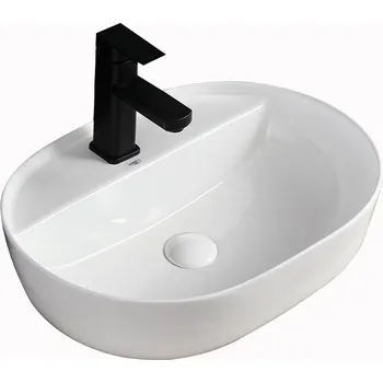 Umyvadlo BPS-koupelny Keramické umyvadlo na desku HYD-EI-WH-605 60,5x40,5 cm, bílé