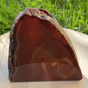 Svícen Svícen Achát červený přírodní kámen |105mm | 1180g | Originální foto