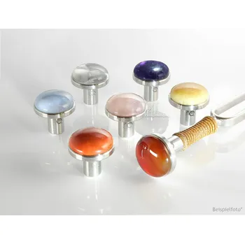 Klangschwingung, Německo 7 čaker - nástavce s minerály - 30mm - Růženín Průměr patky ladičky: 8.8mm - pro ladičky Light Design