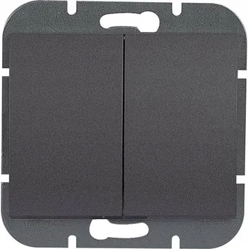 vypínač Dvojitý vypínač Klasický Abex černý 9002198