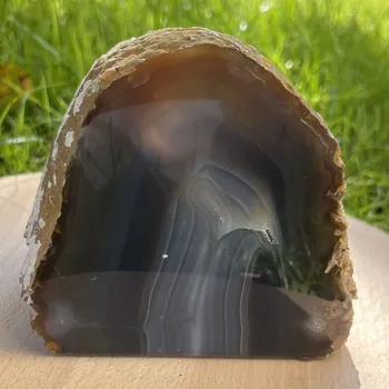 Svícen Svícen Achát šedomodrý přírodní kámen | 70mm | 1115g | Originální foto