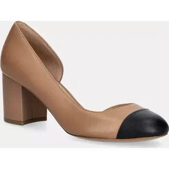 Dámské lodičky Lodičky Geox D VIRNILISA 65 hnědá barva, na podpatku, D55YYB 0TUBC C0015 D55YYB.0TUBC.C0015 84X, EUR 40