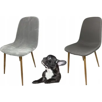 Potah na židli Potah na skandinávskou židli světle šedý velur