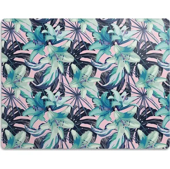 Miska pro psa Podložka pod misku pro psa Malované lilie 90x60 cm