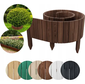 Zahradní obrubník ZAHRADNÍ LEM Dřevěný plot palisáda Floranica 200 x 10 cm Hnědý
