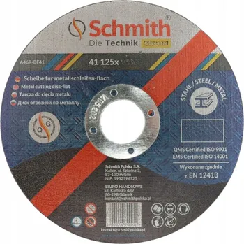 Řezný kotouč Řezný kotouč na kov 125x3,2 S41A-09 SCHMITH