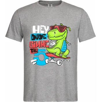 Pánské tričko Tričko Hey Dude Gimme The 5 Druh: Pánské, Barva: Šedá, Velikost: L