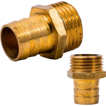 MOSAZNÁ UNIVERZÁLNÍ SPOJKA NA HADICI 3/4' VNĚJŠÍ ZÁVIT X 19 MM