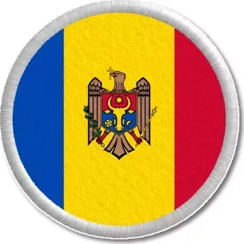 Vlajka Pelisport Moldavská vlajka tištěná nášivka ø 4,5 cm