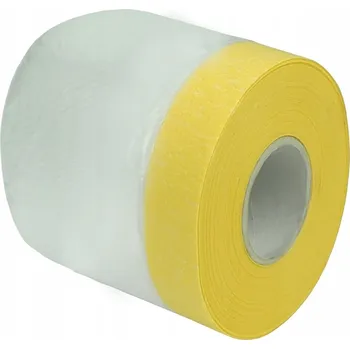 Zakrývací fólie na malování OCHRANNÁ FÓLIE PROTI STŘÍKÁNÍ 300mm x 33m FÓLIE S PÁSKOU 30cm x 33m FÓLIE S PÁSKOU 2V1