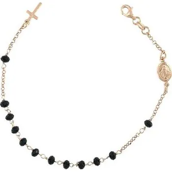 Náramek Stříbrný pozlacený náramek růženec délka náramku 20cm