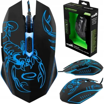 Myš HERNÍ MYŠ S MODRÝM LED MYŠ PRO HRÁČE 2400 DPI
