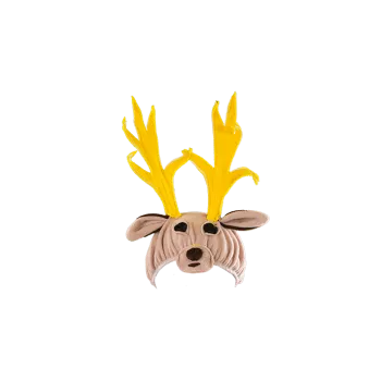 Karnevalová maska Baret JELEN SE ZLATÝMI PAROHY 530-38