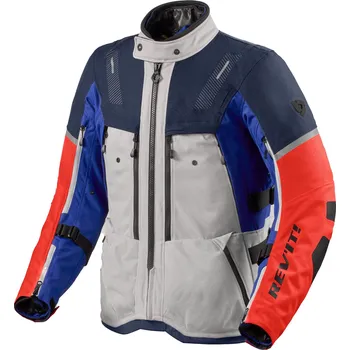 Moto bunda Bunda na motorku Revit Sand 5 H2O stříbrno-modrá