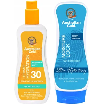 Přípravek na opalování Australian Gold Opalovací Gel Ve Spreji s Filtrem SPF30 + Moisture Lock 237ml