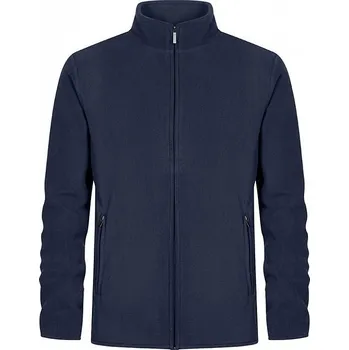 Pánská mikina Promodoro Dvojitá fleecová bunda s kontrastní podšívkou a skrytým zipem Barva: modrá námořní - modrá námořní, Velikost: 4XL E7961