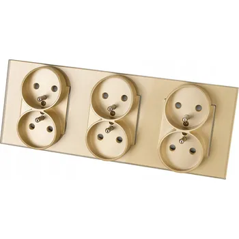 Elektrická zásuvka Zlatá nástěnná Elektrická Zásuvka MIUUN