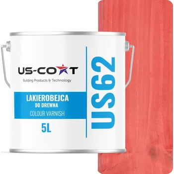 barva a nátěr na dřevo Lazurovací lak US-Coat 5 l růžový polomat