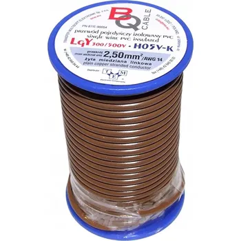 elektrický kabel Kabel LGY/H05V-K 2,50 mm2 10 m Hnědý