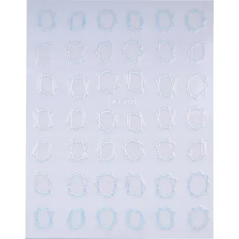 Umělé nehty SAMOLEPKY 3D NA NEHTY GEOMETRICKÉ VZORY HOLO JO-766