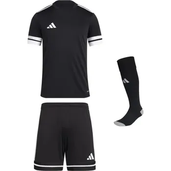 Fotbalový komplet Adidas Squadra 25 dres, trenky a stulpny černo bílý Velikost: 3XL