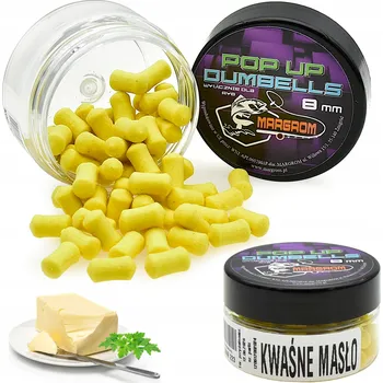 Boilies Dumbells POP UP 8 mm Margrom KYSELÉ MÁSLO nástraha Method Feeder