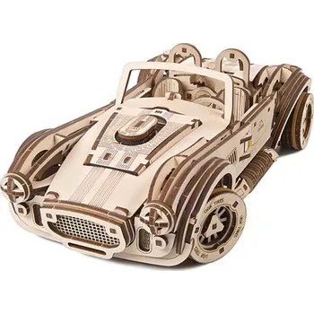 Hračka Ugears 3D dřevěné mechanické puzzle Driftující závoďák Cobra