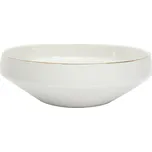 Porcelánová Salátová Mísa Intesi Pearl Gold 25 cm bílá a zlatá