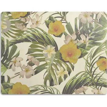 Obraz Podložka pod misku Tropické květy a listy 60x40 cm