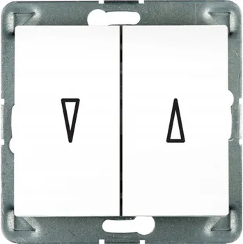 vypínač Žaluziový vypínač pod omítku Polmark bílý ŁP-7D/M.BI