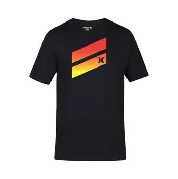 Pánské tričko Tričko Hurley ICON SLASH GRADIENT TEE SS Black velikost XL