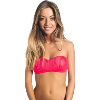 Dámské plavky Plavky Rip Curl LOVE N SURF PLEATED BANDEAU Paradise Pink velikost M