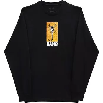 Pánské oblečení Tričko Vans YING TANG SCORPION LS TEE Black velikost M