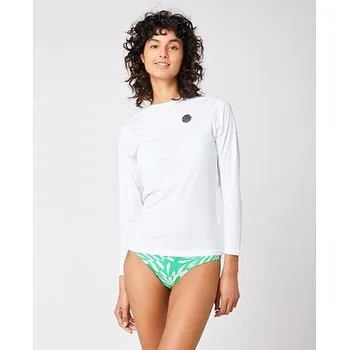 Pánská móda Lykra Rip Curl WHITEWASH L/SL UV White velikost L