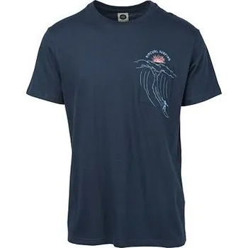 Pánské oblečení Tričko Rip Curl ON THE GUN SS TEE Dark Blue velikost M
