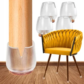 Podložka pod nábytek 4x SILIKONOVÉ NÁVLEKY NA NOHY NÁBYTKU ŽIDLÍ S PLST