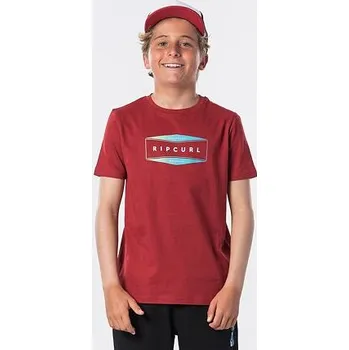Pánské oblečení Tričko Rip Curl CORPO SS TEE BOY Red velikost 12
