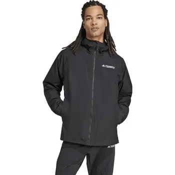 Pánská větrovka Pánská outdoorová bunda adidas TERREX MULTY 2L RAIN JACKET XL Černá, Bílá