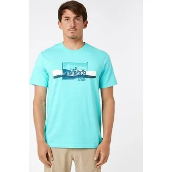 Pánské tričko Tričko Rip Curl STRIPED TEE Aqua velikost XL