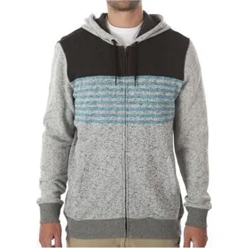 Pánská mikina Mikina Hurley RETREAT FLIGHT ZIP Grey Mist velikost XL