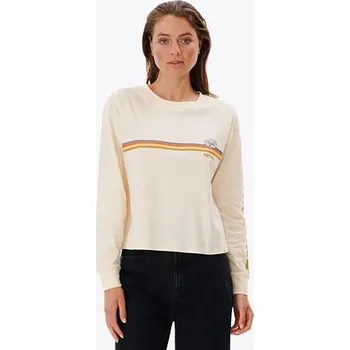 Pánské tričko Tričko Rip Curl MELTING WAVES LONG SLEEVE TEE Off White velikost S