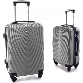 Tvrdý kufr RGL kabinové velikosti malý ABS šedý 33 l se zámkem na kód