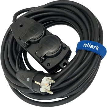 Napájecí kabel Prodlužovací Kabel zesílený H05VV-F 3x1mm OWY 5m + ROZBOČKA 4x230V černá