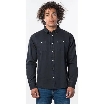 Pánské tričko Košile Rip Curl CLASSICO L/S SHIRT Black velikost XL