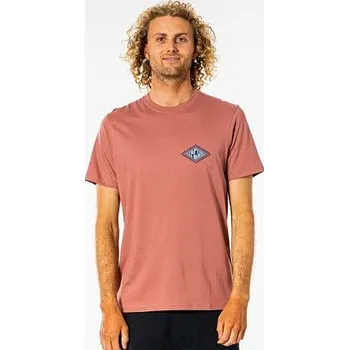 Pánské tričko Tričko Rip Curl SWC RUBBER SOUL TEE Washed Wine velikost L