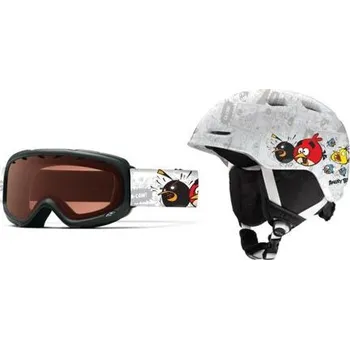 Cyklistická přilba Helma + brýle Smith ZOOM JR/GAMBLER White Angrybirds velikost YM