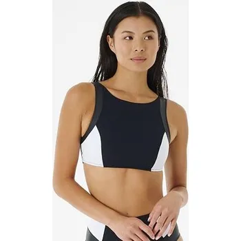 Dámské plavky Plavky Rip Curl MIRAGE ULTIMATE HIGH NECK CROP White velikost XL