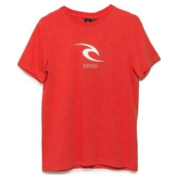 Pánské tričko Tričko Rip Curl ICON SS TEE Red Marle velikost 16