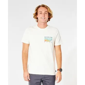 Pánské oblečení Tričko Rip Curl BELLS PRO LINE UP TEE Bone velikost XXL